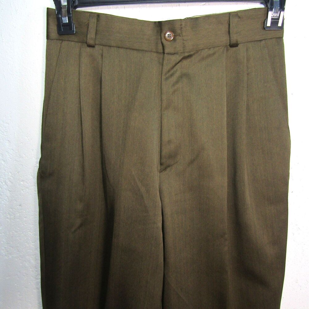 Vintage Free Fall Dazzle Dress Pants Men's Size 28x30 Double Pleated Slacks 80's